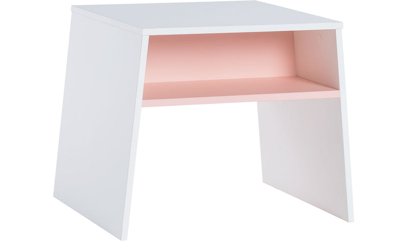Tuli Table with two stools - white/ pink - VOX Furniture UAE