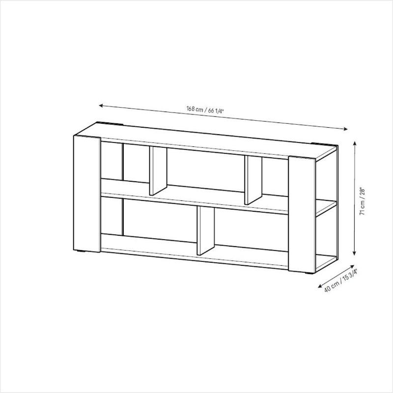 4You Double sided bookcase low - Voxfurniture.ae