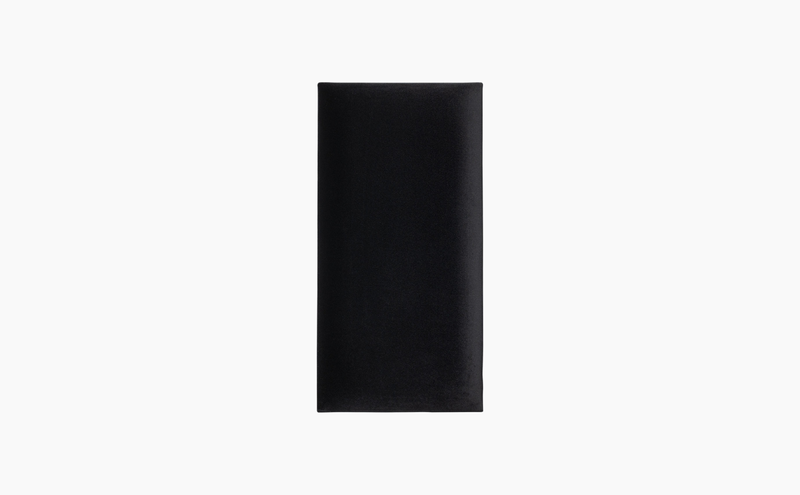 Wide Rectangular Upholstered Panel 30x60 - Black Velvet Matt Soform Wall Panels