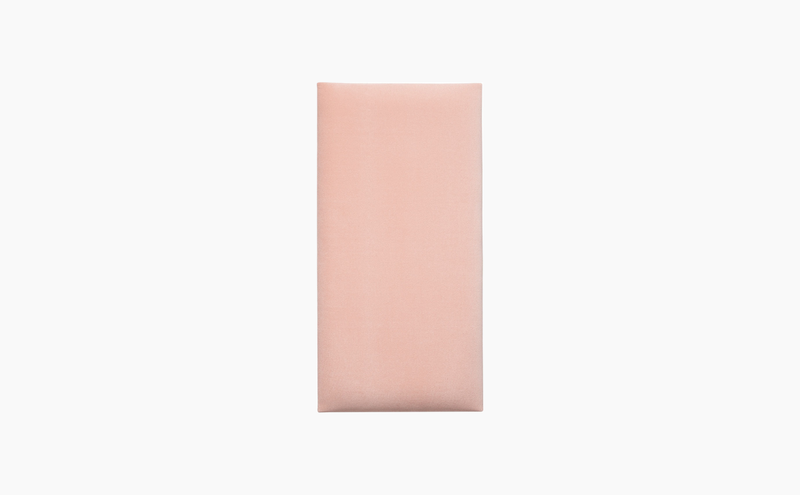 30x60cm Upholstered Panel - Light Pink Velvet Matt