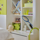 Filler for shelf - Slash shape with white body and pink & blue edges