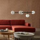 Hanging light DIONE 5- Milky white color