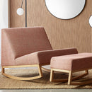 Stan Armchair with oak legs - red color Grace 55 - VOX Furniture UAE