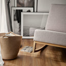 Stan Armchair with oak legs - red color Grace 55 - VOX Furniture UAE