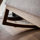 Stan Armchair with oak legs - red color Grace 55 - VOX Furniture UAE