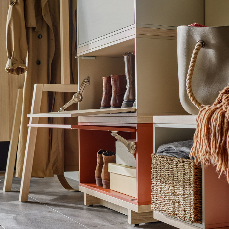 Chest of Drawers 64cm Wide-Terracotta Cava Beige Grey Beige