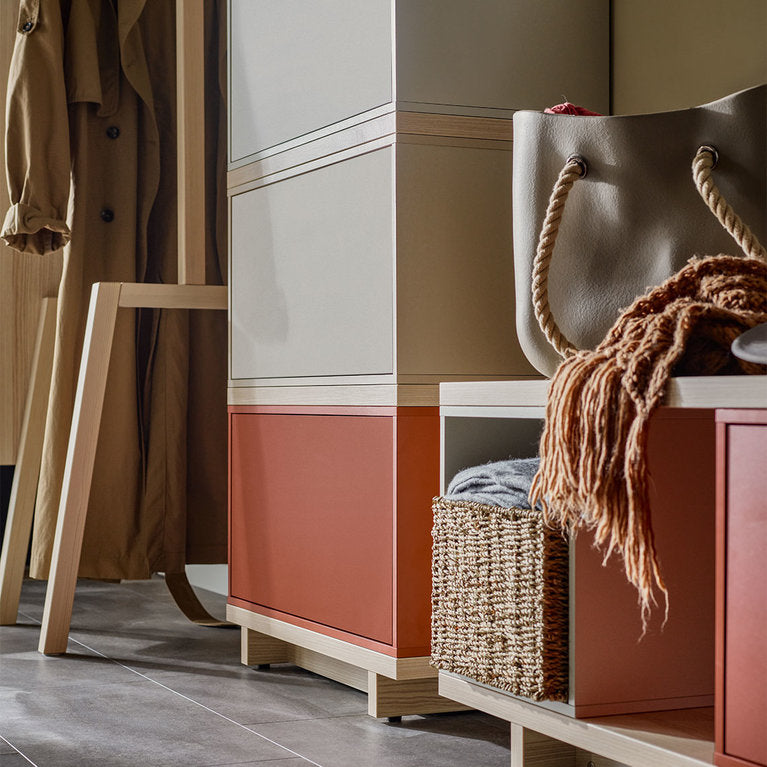 Chest of drawers 64cm wide-terracotta cava beige grey beige