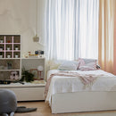 Filler for shelf - Krata shape with white body and pink & blue edges