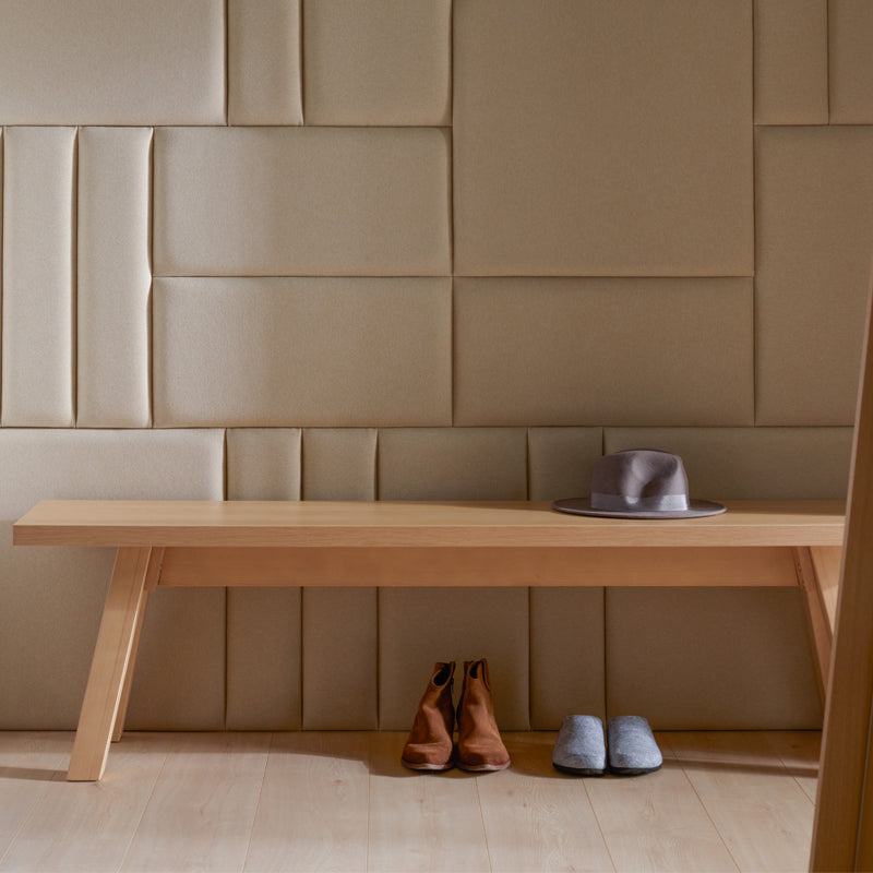 Wide Rectangular upholstered panel - Sand Matt 30x60