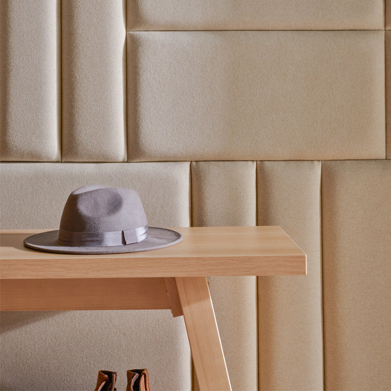Wide Rectangular upholstered panel - Sand Matt 30x60