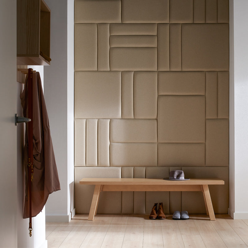 Wide Rectangular upholstered panel - Sand Matt 30x60