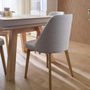 Square Dining table 2 Seater sand beige/oak color