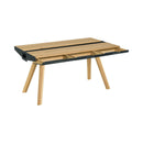 6 Seater Dining Table With 6 Drawers In Oak & Black Color