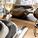 6 Seater Dining Table With 6 Drawers In Oak & Black Color