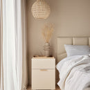 Single Bed 90x200 sand beige color with hydraulic storage