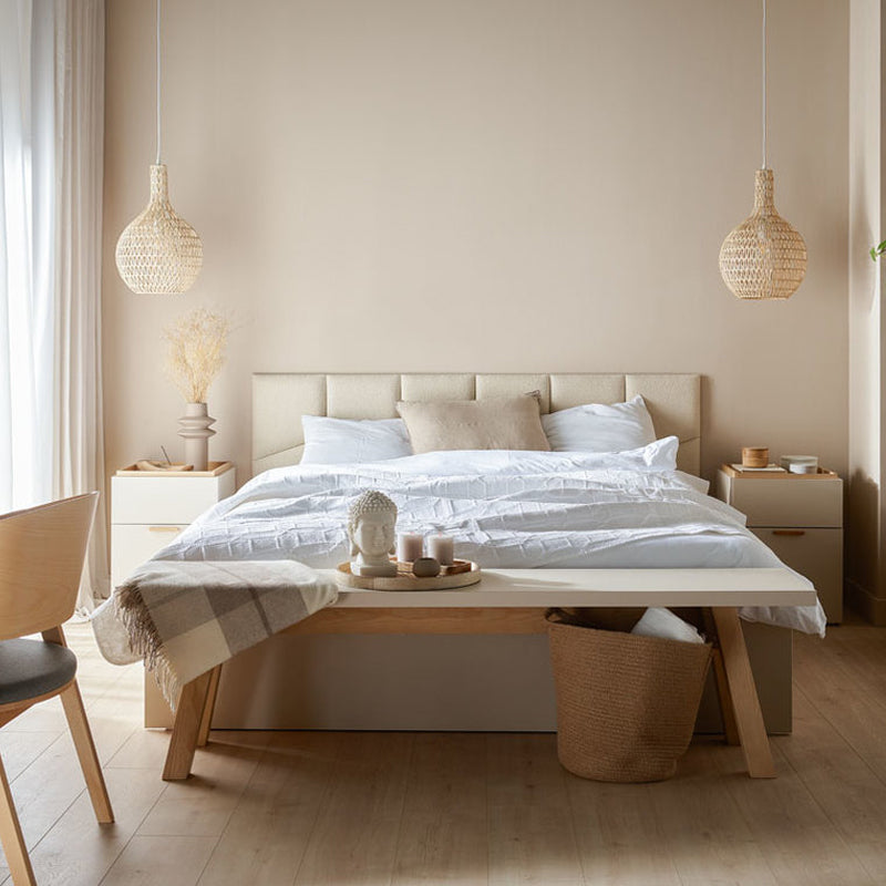 Bed 160x200 sand beige color