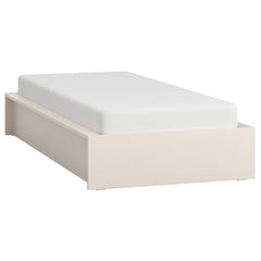 Single Bed 90x200 sand beige color with hydraulic storage