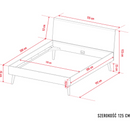 Bed with flat headboard Nature 160x200