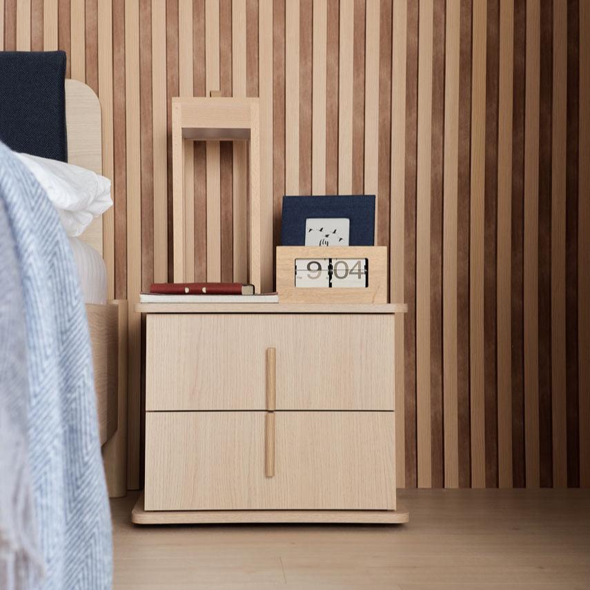 Bedside table with 2 drawers-VOX-OMM-inspiration image 1