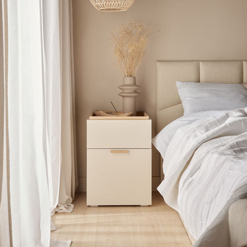 Bedside table - sand beige color