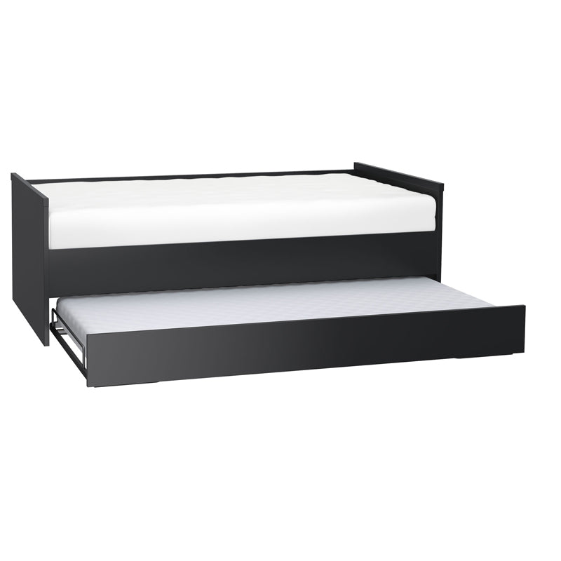Day-bed with bottom bed - black