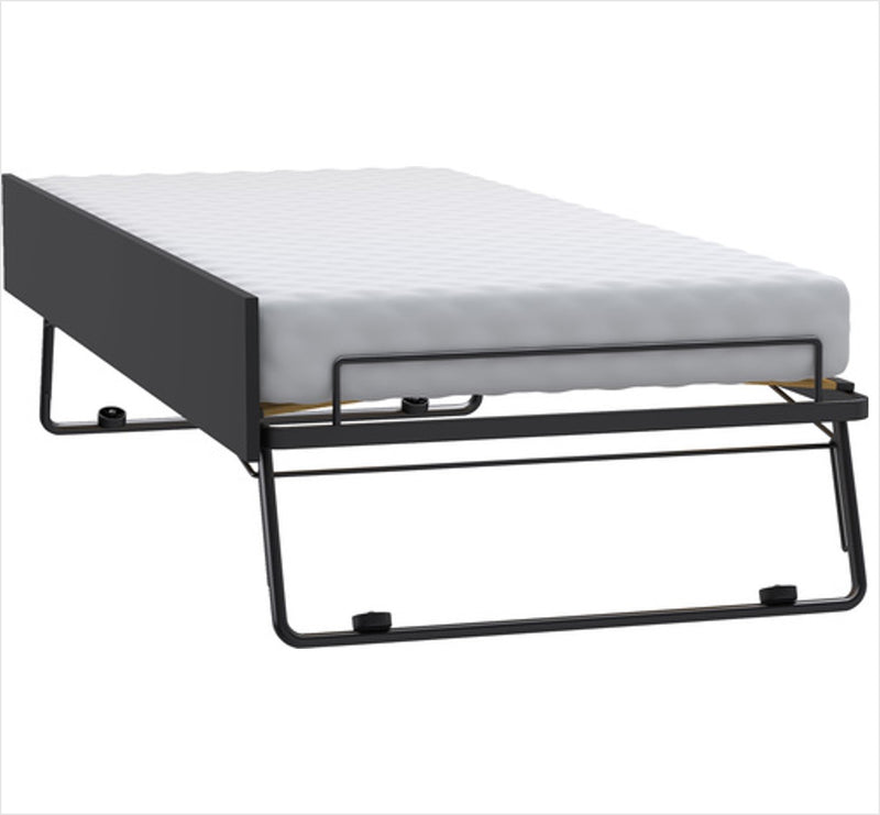 Day-bed with bottom bed - black