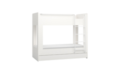 Bunk Bed Cum Single Bed 90x200 Cream Color - Right Sided Ladder