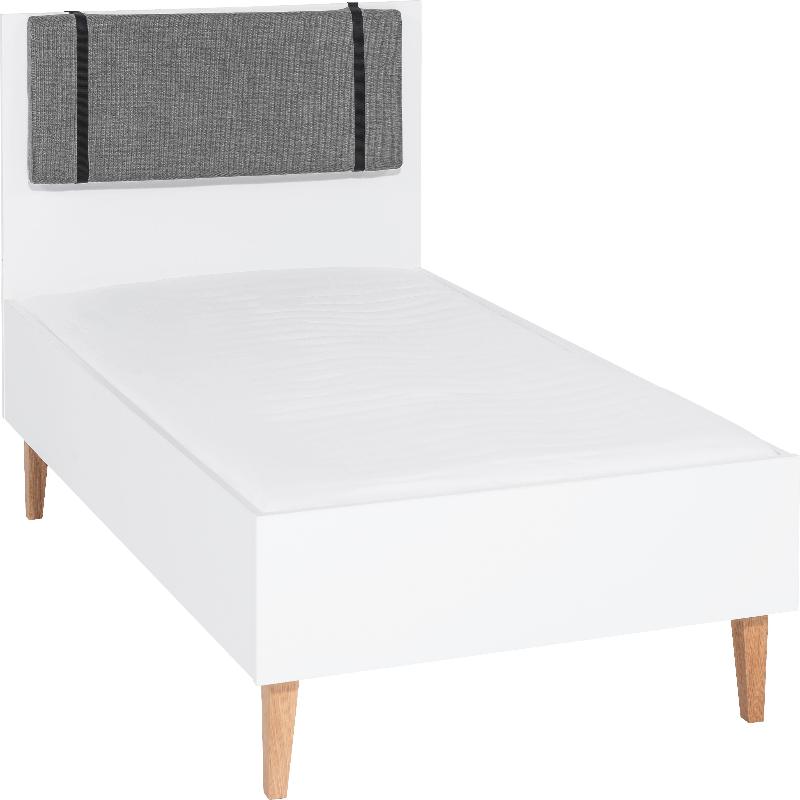 Single Bed 90x200 Concept Young VOX - White Color