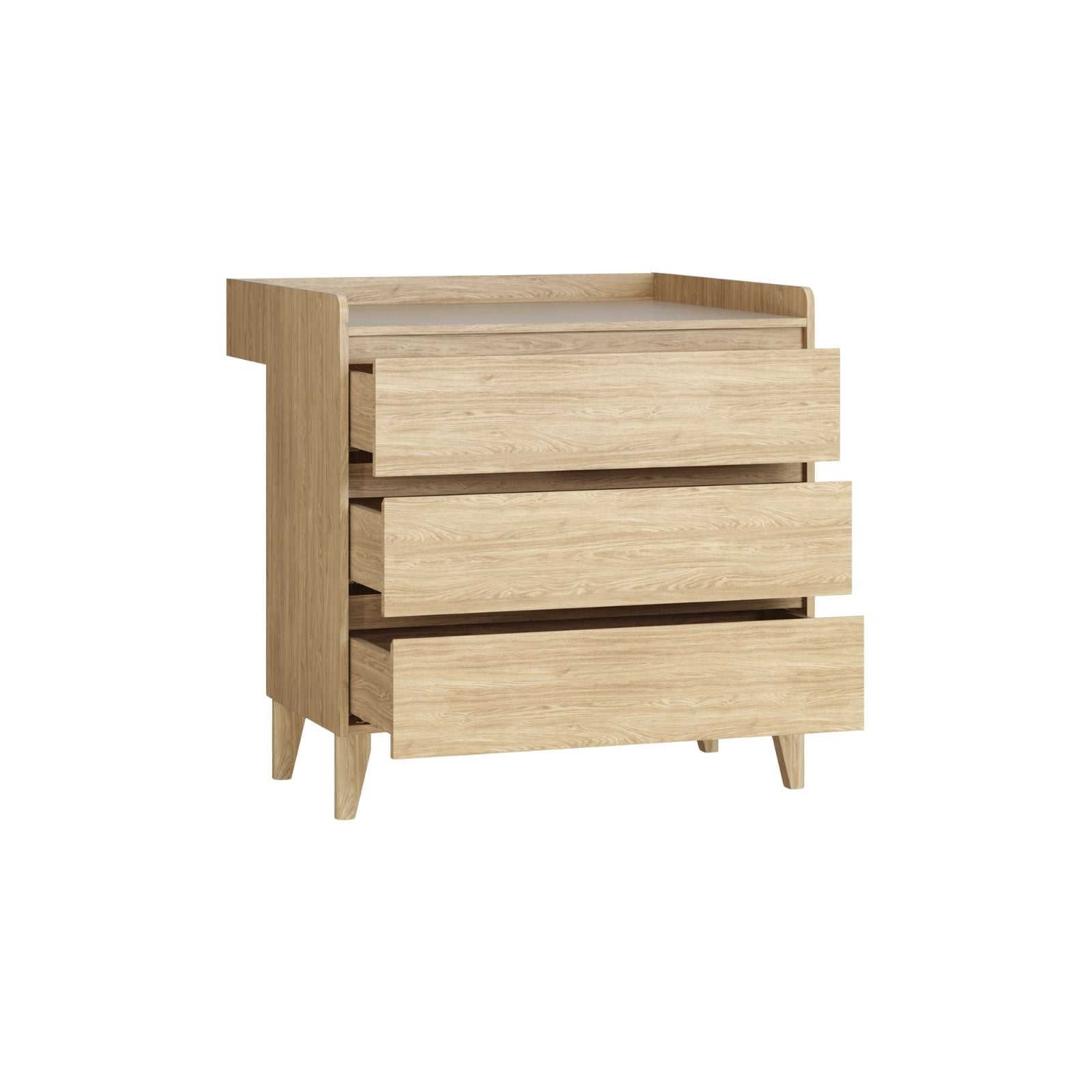 Dresser With 3 Drawers And A Changer Oak Color- Muve Baby VOX