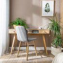 Dressing Table With Foldable Mirror And 2 Drawers in Oak Color