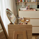 Dressing Table With Mirror Sand Beige & Oak Color- Muve Young VOX