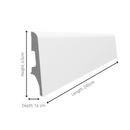 ESPUMO Skirting Board 101 6.5 cm high - White