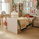 Expandable Kids' & Teens' Bed Sand Beige & Oak Color- Muve Young VOX