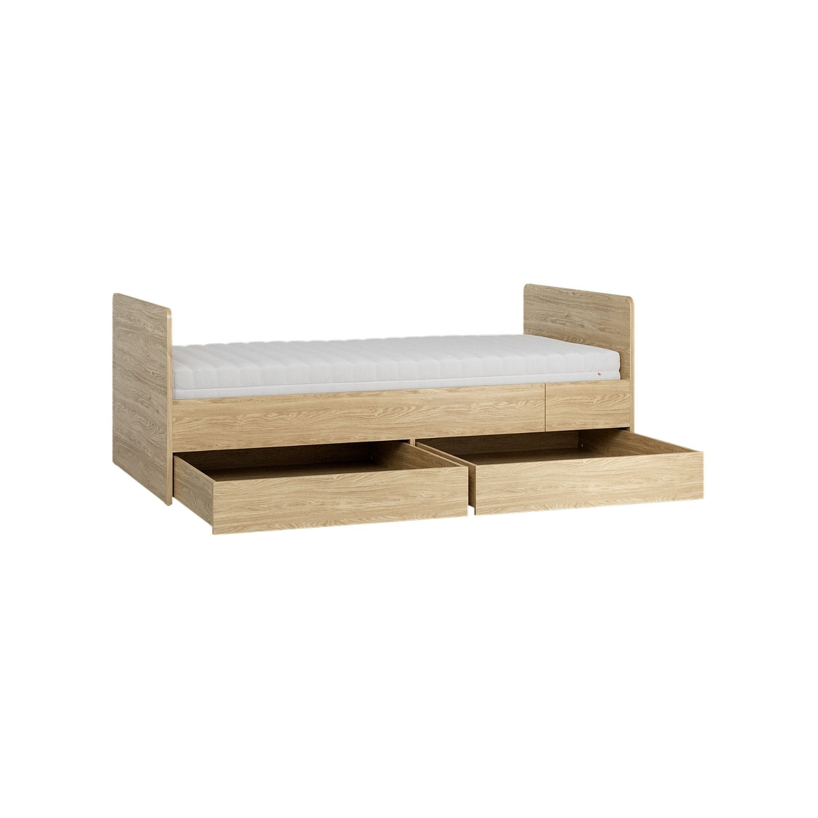 Expandable Kids' & Teens' Bed Sand Beige & Oak Color- Muve Young VOX