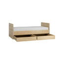 Expandable Kids' & Teens' Bed Sand Beige & Oak Color- Muve Young VOX