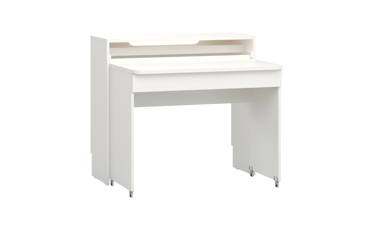 Expandable Study Desk 100 cm - Alabaster White Color