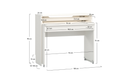 Expandable Study Desk 100 cm - Alabaster White Color