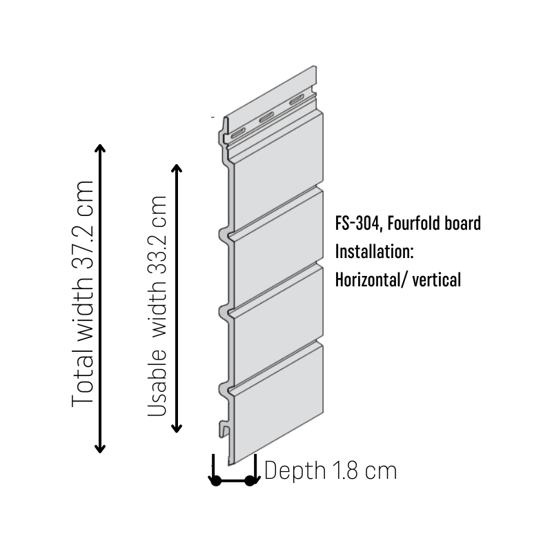 Kerrafront Exterior Elevation wall panels - Concrete Oak