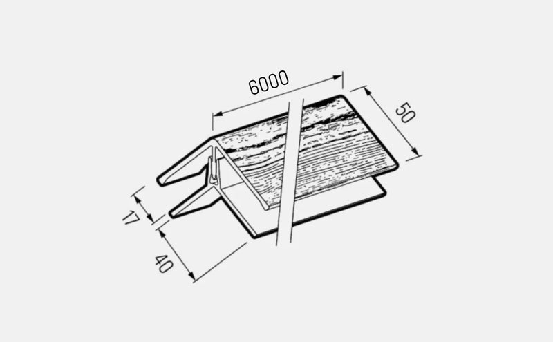 Outside Corner Trim For Facade Panels 6 meters - FS 222