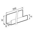 Kerrafront universal trim for wall panels - FS 251 Malt Oak Color