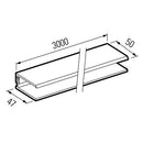 Kerrafront top finishing trim for wall panels - FS 252 Malt Oak Color