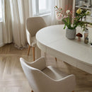 Foldable Round Dining Table 4 to 8 Seater - White Color