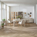 Foldable Round Dining Table 4 to 8 Seater - White Color