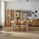 Foldable Round Dining Table 4 to 8 Seater - White Color