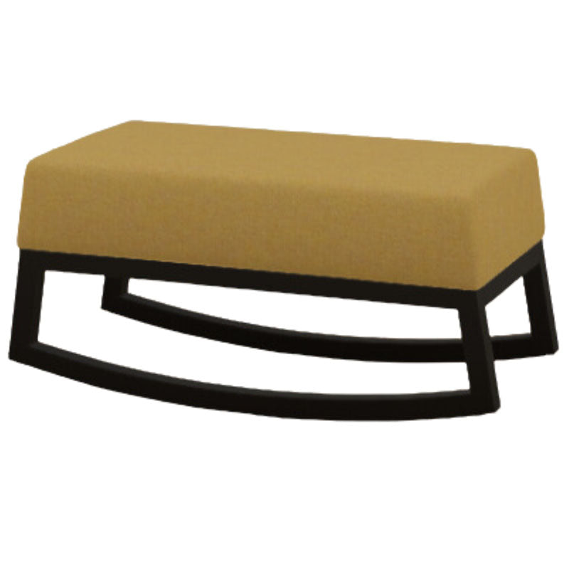 Stan footrest with black legs - mustard green color