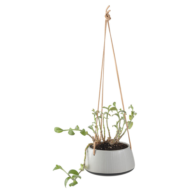 GORA hanging flowerpot cover- creamic grey