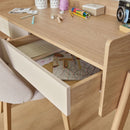 Height Adjustable Study Desk 120 Oak & Sand Beige - Muve Young VOX