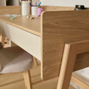 Height Adjustable Study Desk 120 Oak & Sand Beige - Muve Young VOX