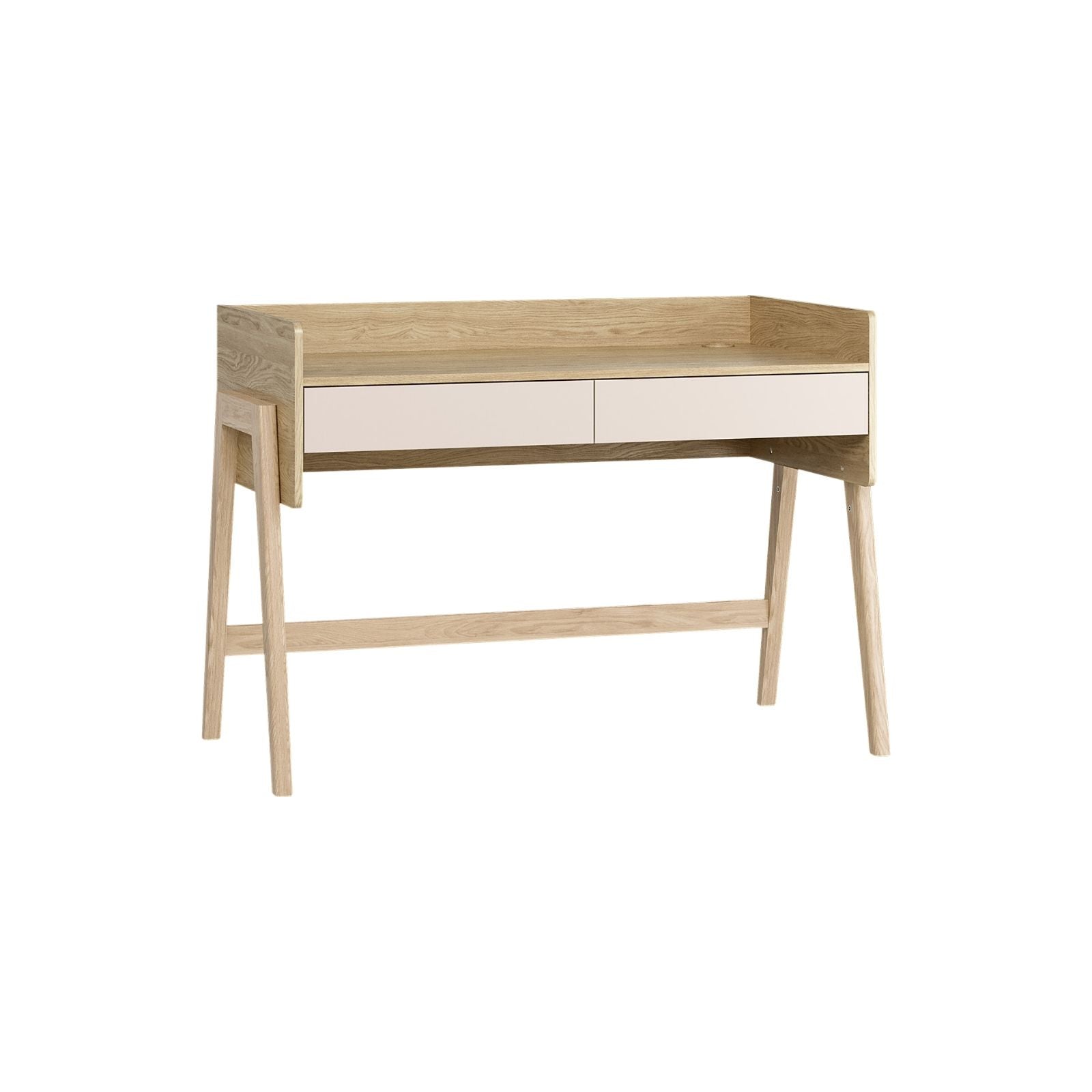 Height Adjustable Study Desk 120 Oak & Sand Beige - Muve Young VOX