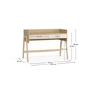 Height Adjustable Study Desk 120 Oak & Sand Beige - Muve Young VOX